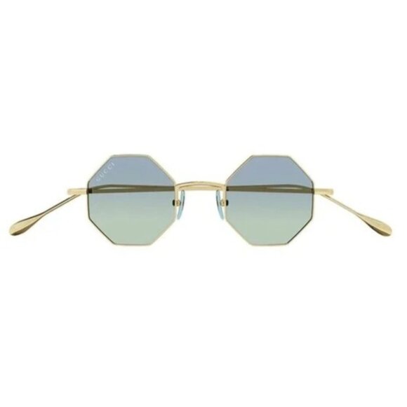 NEW GUCCI SUNGLASSES GUCCI GOLD/LIGHT BLUE GRADIENT EYEWEAR main image 3